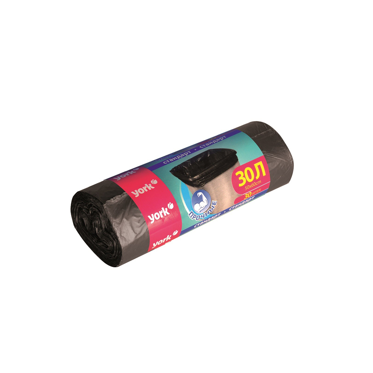 Мешки для мусора прочные 30 л рулон 30 шт. (1/50) "york"