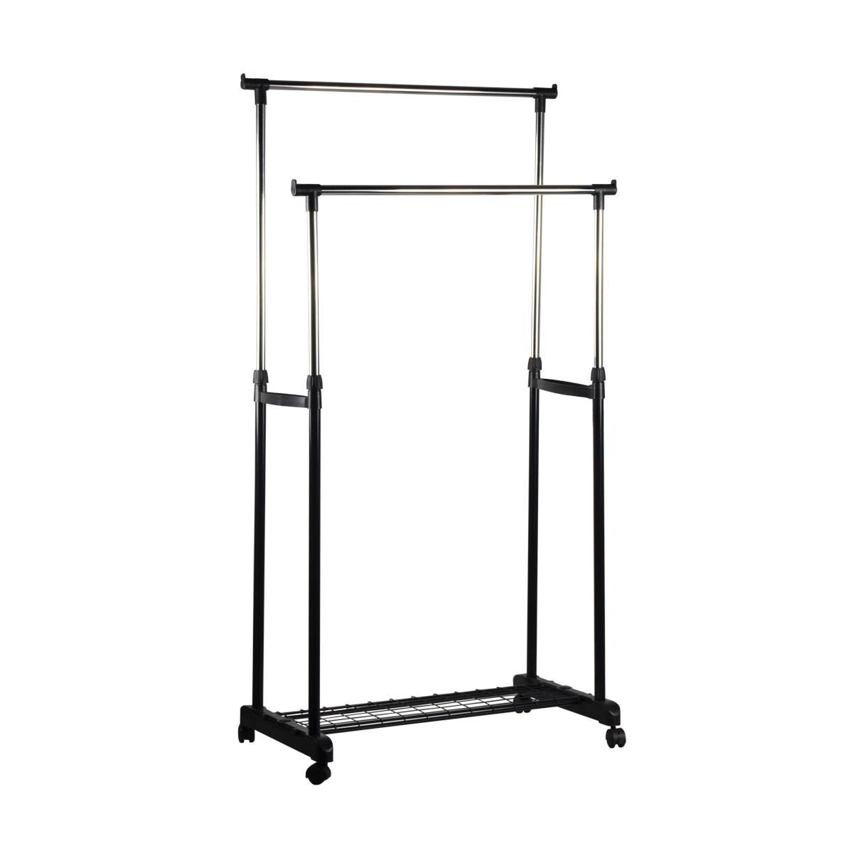 Вешалка напольная  75*42*90-160 см  2 перекладины (с сеткой внизу) (1/6) "шабашка" 162-0004