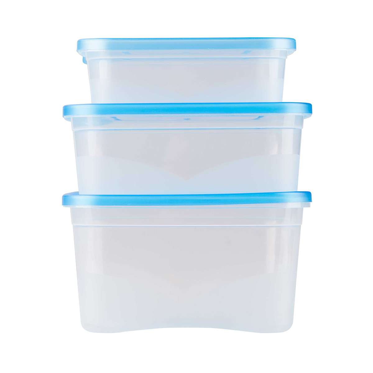 Набор емкостей пласт. для хранения 3 шт. квадрат. (0,4 л - 0,7 л - 1 л)  (1/24) "альтернатива" м1925