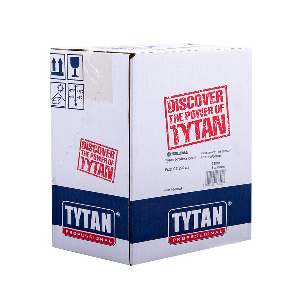 Клей-герметик "fix² elastic" белый 290 мл (12) "tytan professional"