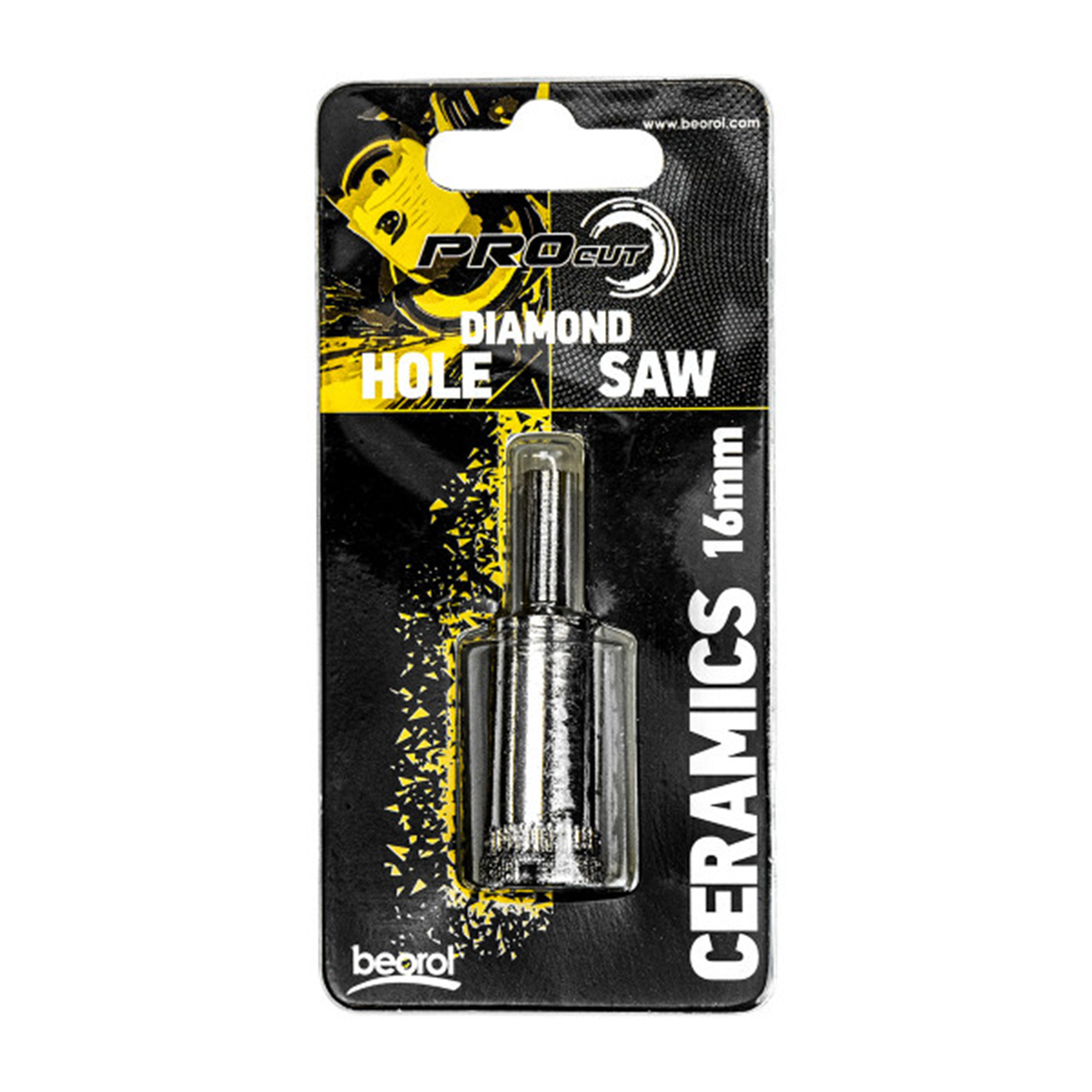 Коронка алмазная по керамике 16 мм (1/20/200) "beorol"