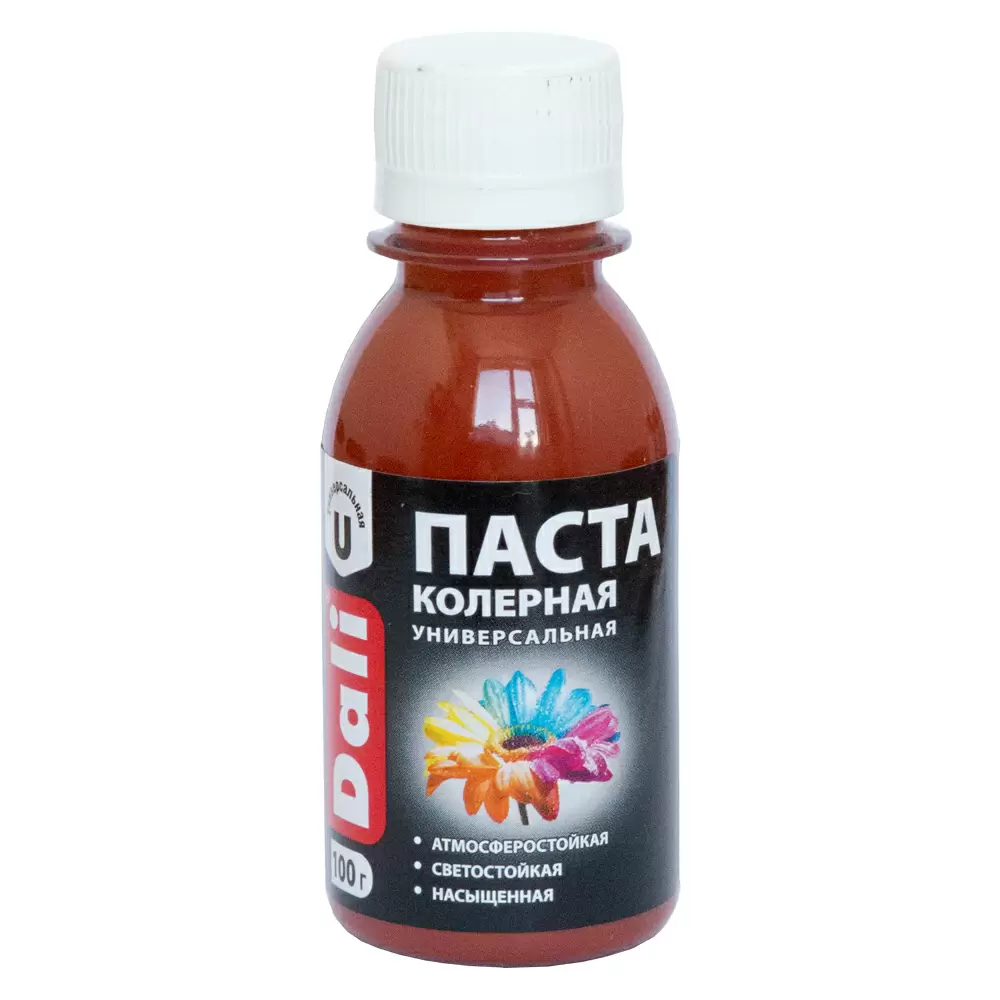 Dali Паста колерная универсальная атмосферостойкая светостойкая, красно-коричневый (0,1кг)