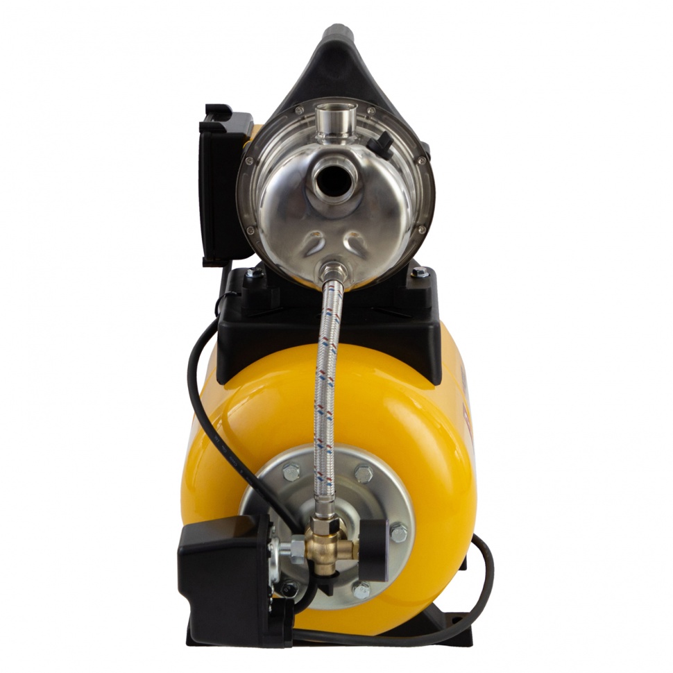 Насосная станция PS800X, 800 Вт, 3200 л/ч, ресивер 24 л, подъем 38 м, нержавейка Denzel (97210)