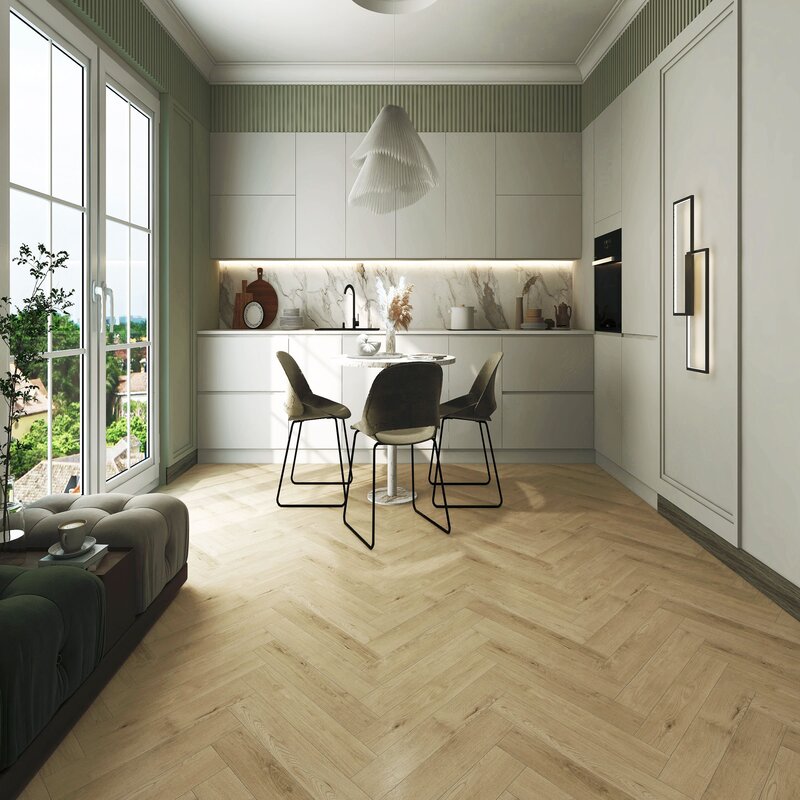 SPC Ламинат Hoi Lock Flooring Herringbone Shanghai 60359SH Ланьхуа (A)