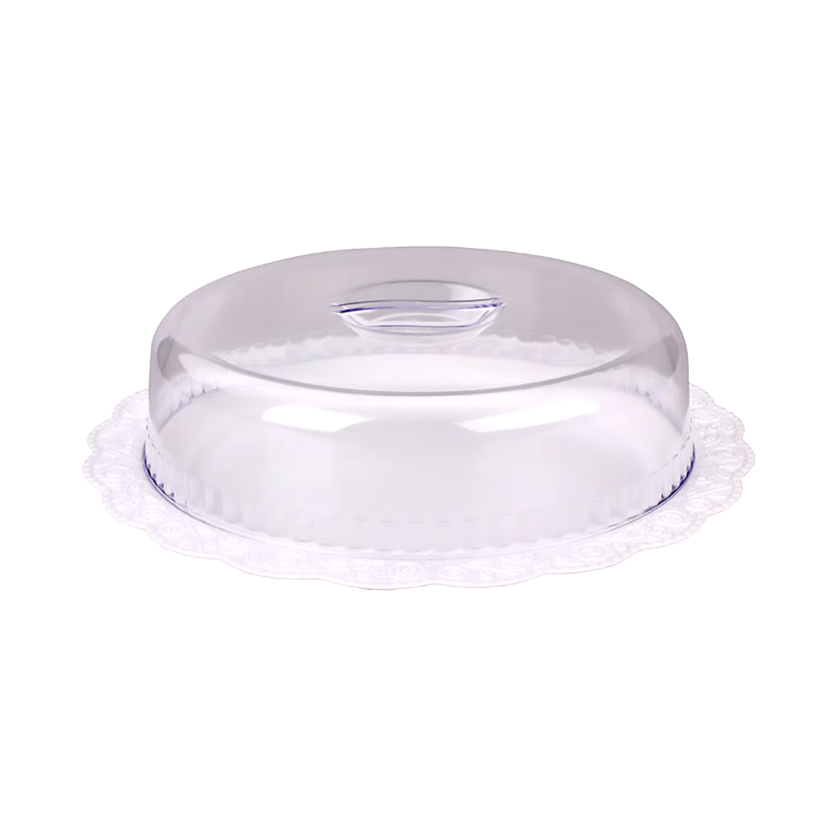 Блюдо для торта "нежность" с прозрачн. крышкой (1/4) "альтернатива" м1206