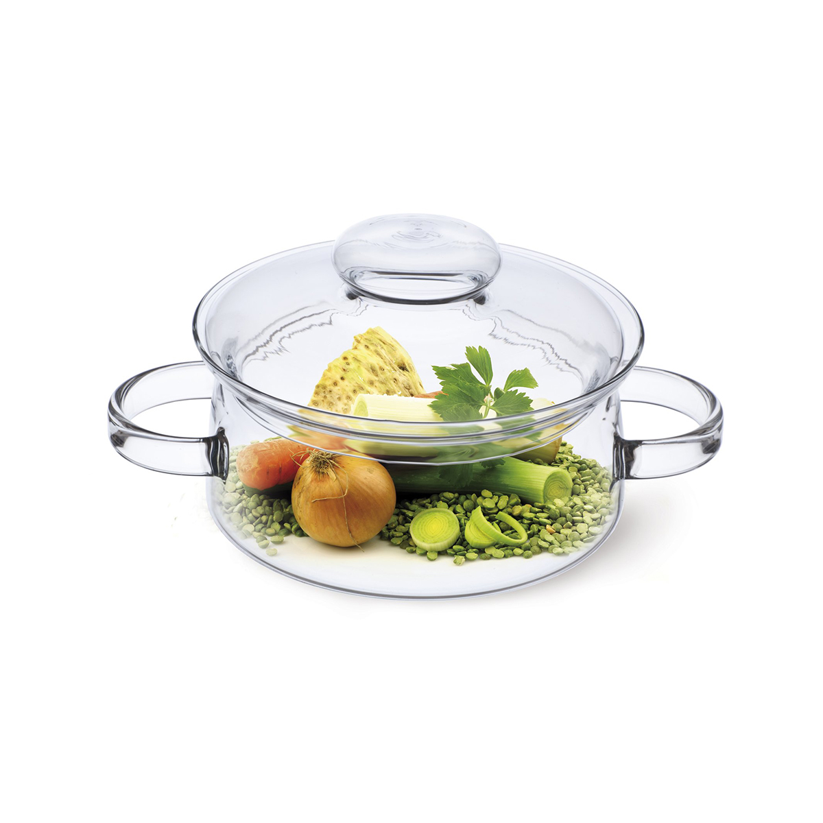 Кастрюля "simax" classic gourmet 2 л, жаропрочн. стекло, пласт. крышка + подст. под горячее (1/6)