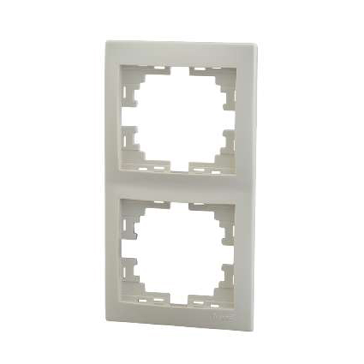 Рамка "mira" 2-х местн. вертикальная, жемчужно-белый (1/10/120) "lezard" 701-3000-152