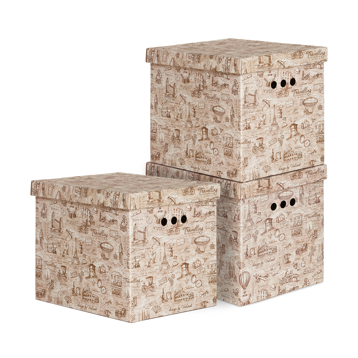 Короб для хранения "travelling" 28*38*31,5 см (набор 3 шт.) (1/12) "valiant" tc-bctn-3m