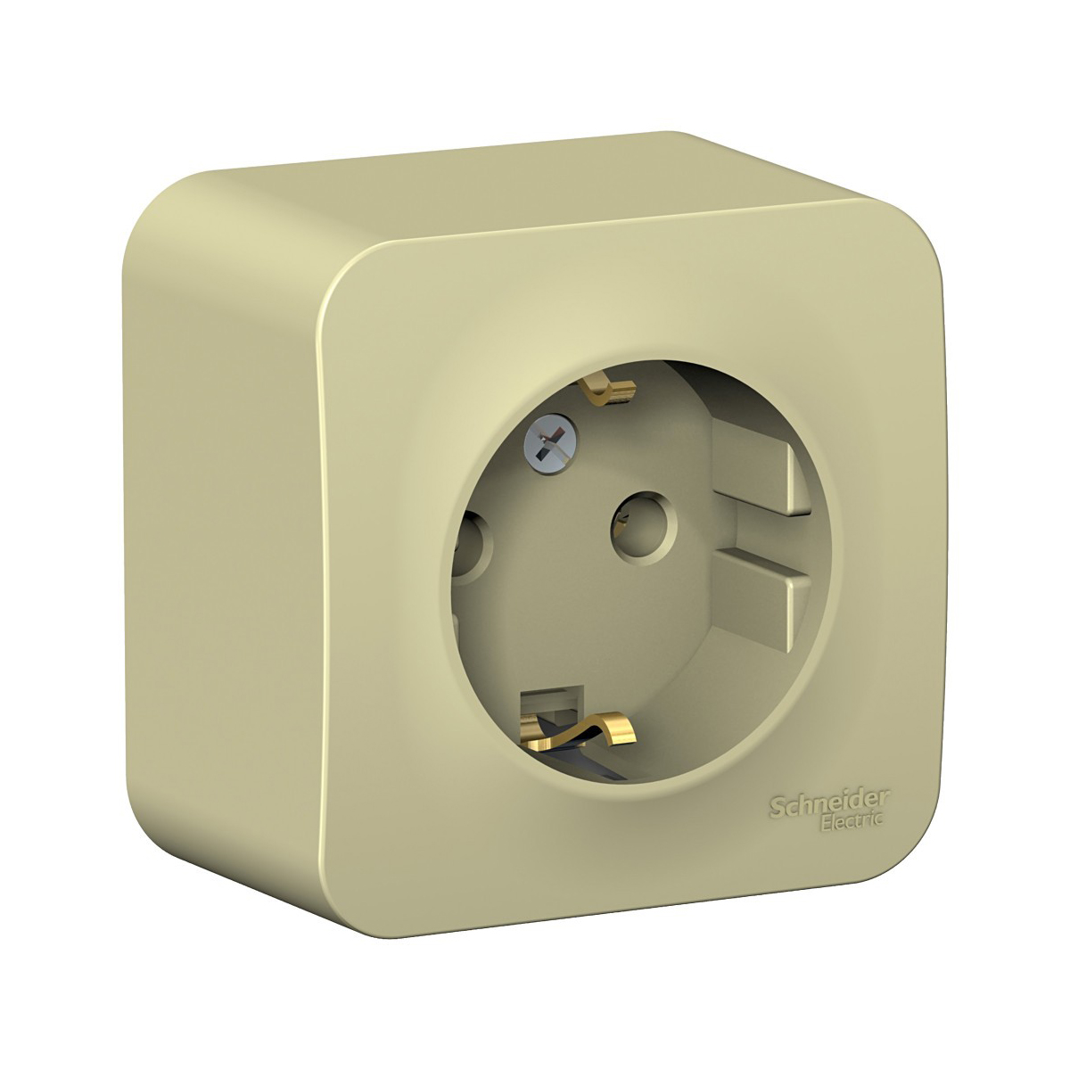 Розетка открыт. уст. "blanca" 1 местн. с заземл. 16а, бежевый (1/12/24) "schneider"