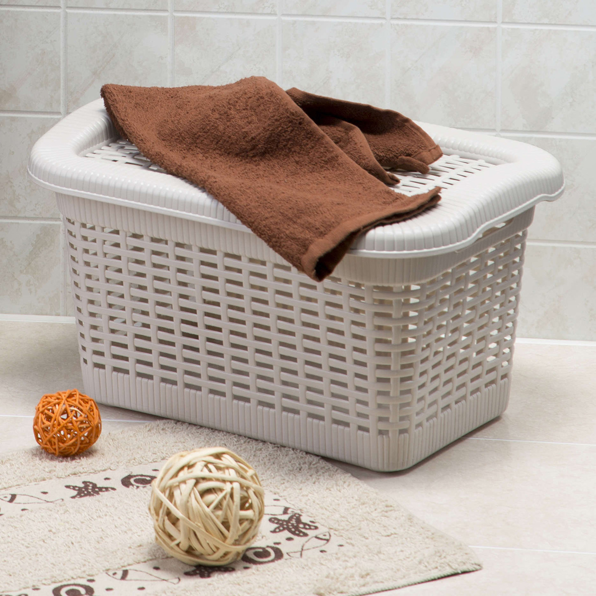 Корзина универс. 450*300*250 мм  20 л (белый) (1/12) "бытпласт"