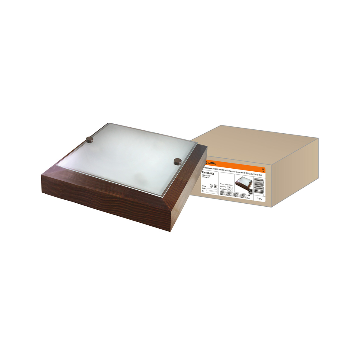 Светильник нпб 02-2х40-121 ухл4 "киото-1" 2 х 40 вт ip20, венге (1) tdm sq0303-0406