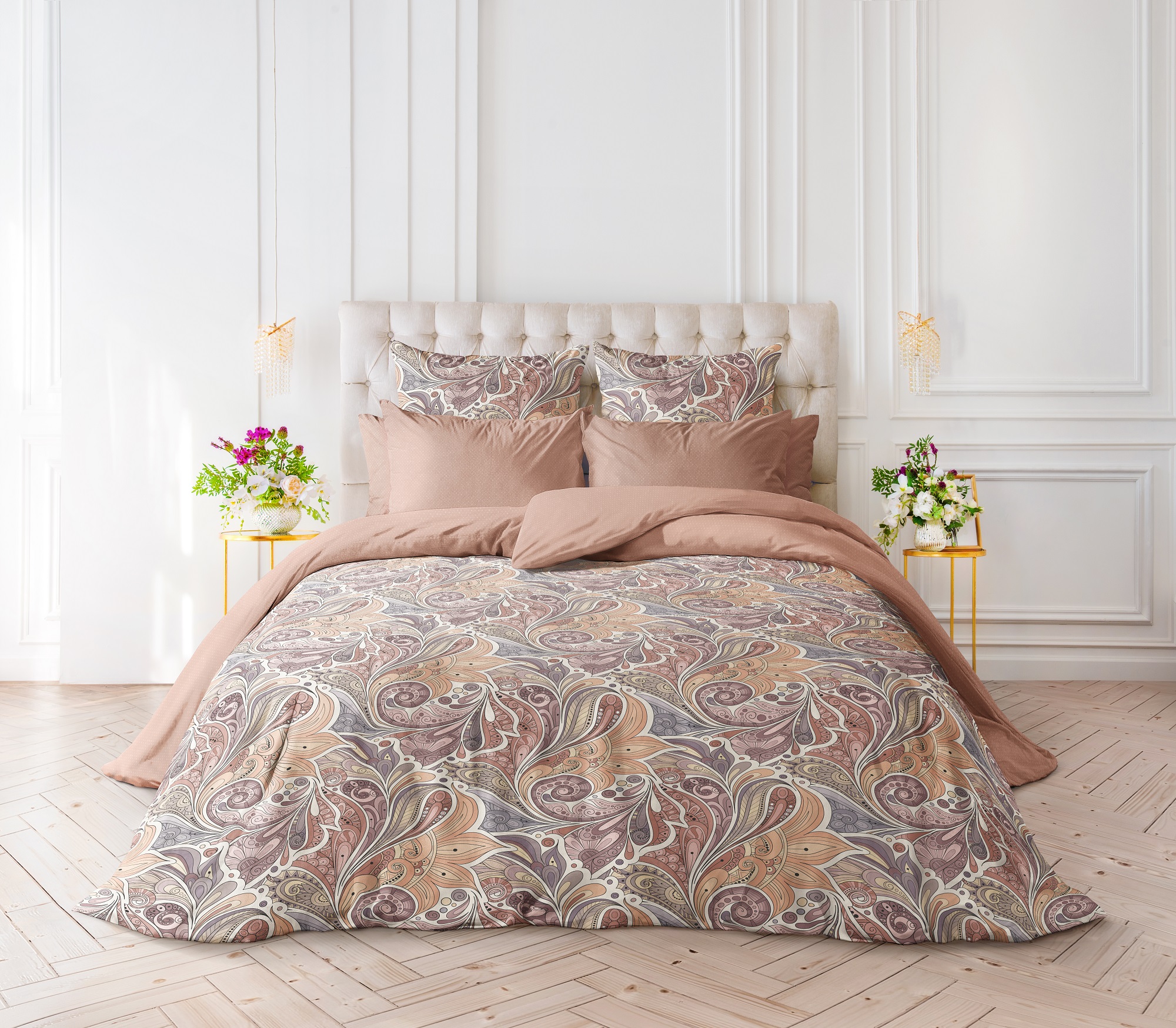 Постельное белье "verossa" nikea 1,5 сп. (сатин) (1)