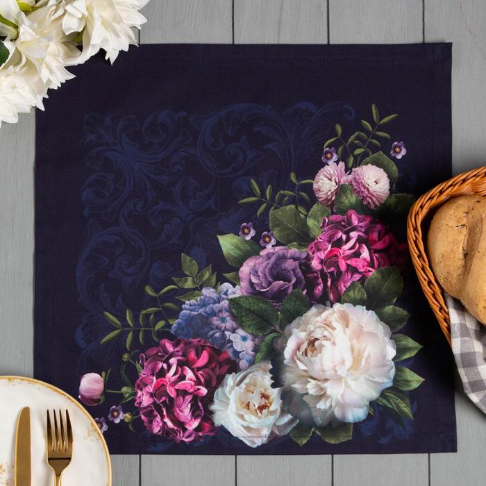 Салфетки столовые "этель" цветочный этюд 40*40 см набор 4 шт. (1) 6988482