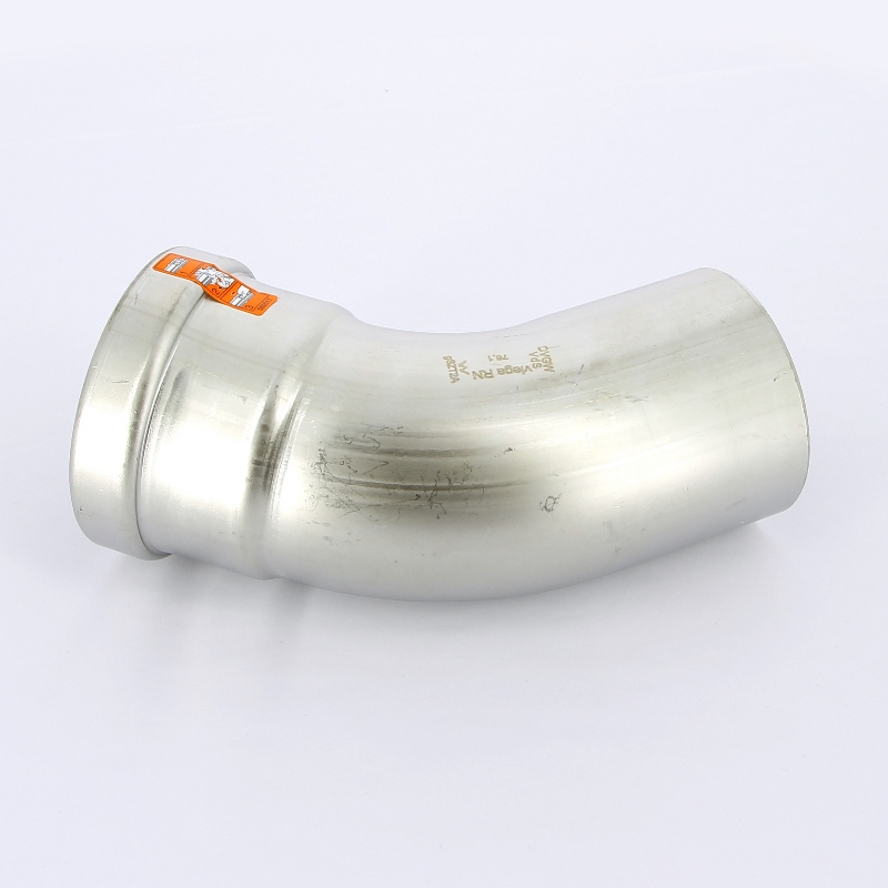 Угол-вставка пресс 45°76.1 нержавеющая сталь Sanpress Inox VIEGA