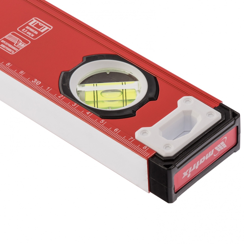 Уровень алюминиевый, фрезерованный, 3 глазка, 400 мм Matrix (34200)