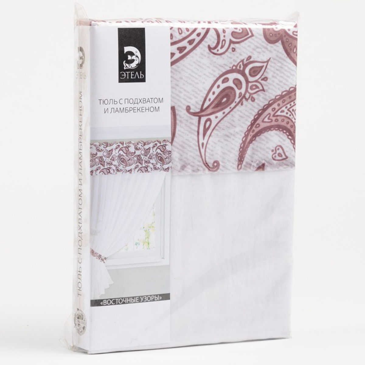 Тюль с подхватом и ламбрекеном "восточные узоры" 250*200 см, вуаль (1) "этель" 5513583