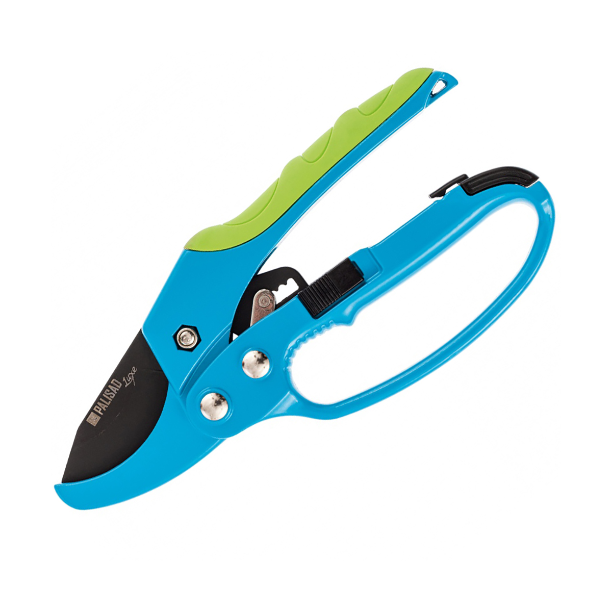 Секатор прямой "luxe" 200 мм, храпов. механизм, металлич. обрезин. рукоятки (1/72) "palisad"