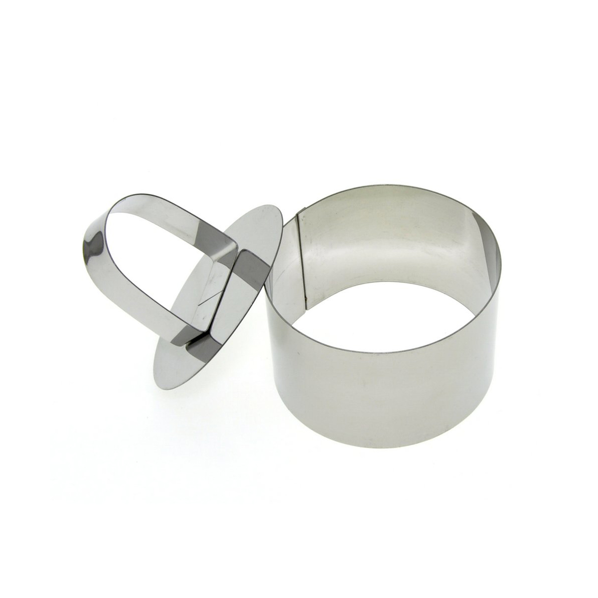 Форма кулинарная "круг" нержав. d=8 см, h=4,5 см с крышкой-прессом (1/6/120) "мультидом" an8-1