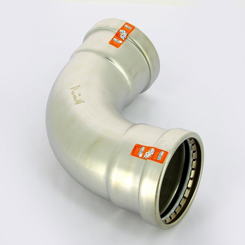 Угол пресс 89 нержавеющая сталь Sanpress Inox VIEGA