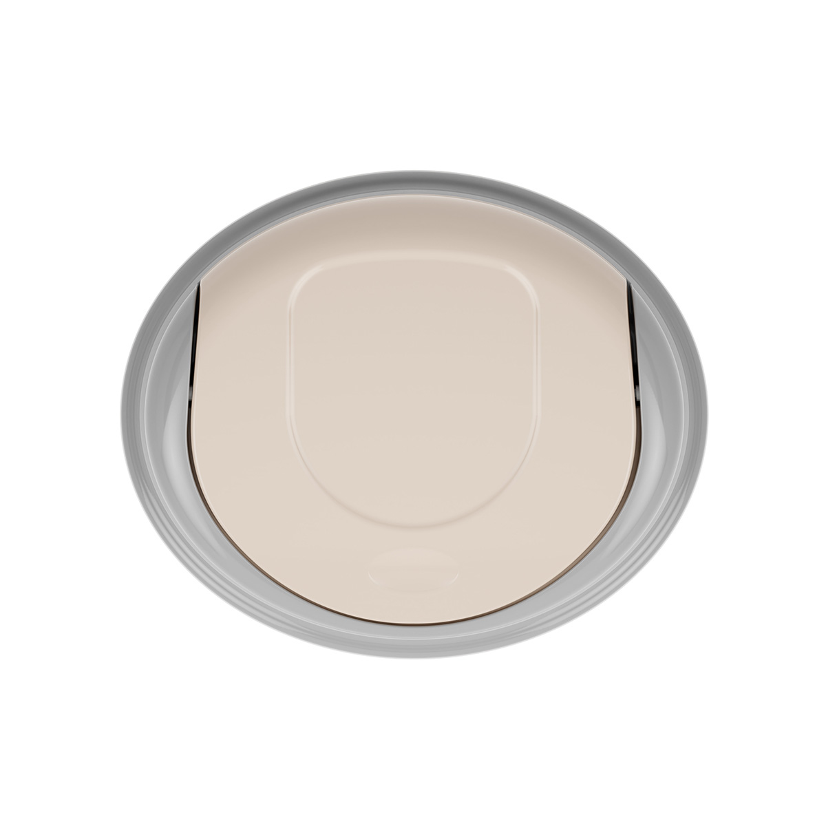 Контейнер для мусора  8 л овальный с плавающей крышкой (слон. кость) (1/5) "альтернатива" м4166