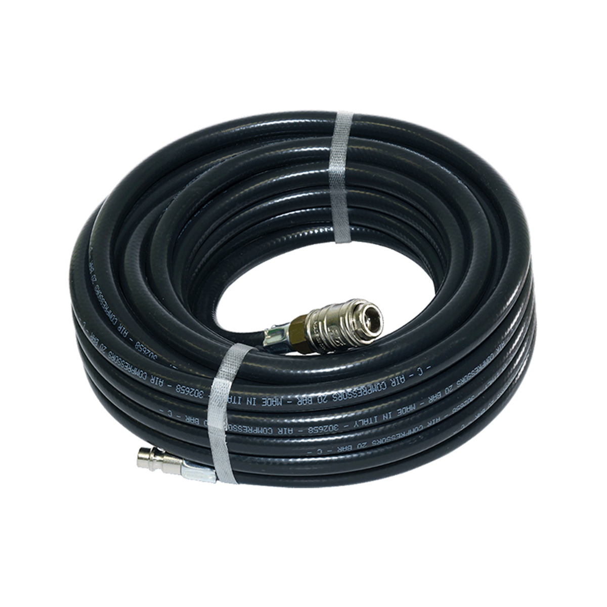 Шланг резиновый для пневмоинструмента d=10/15 мм 10 м, с фитингами rapid (1) "fubag" 170111