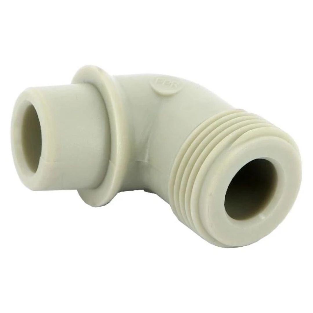 Угол резьбовой 25 x 1" с пластиковой резьбой (НР) PP-R FV-PLAST серый