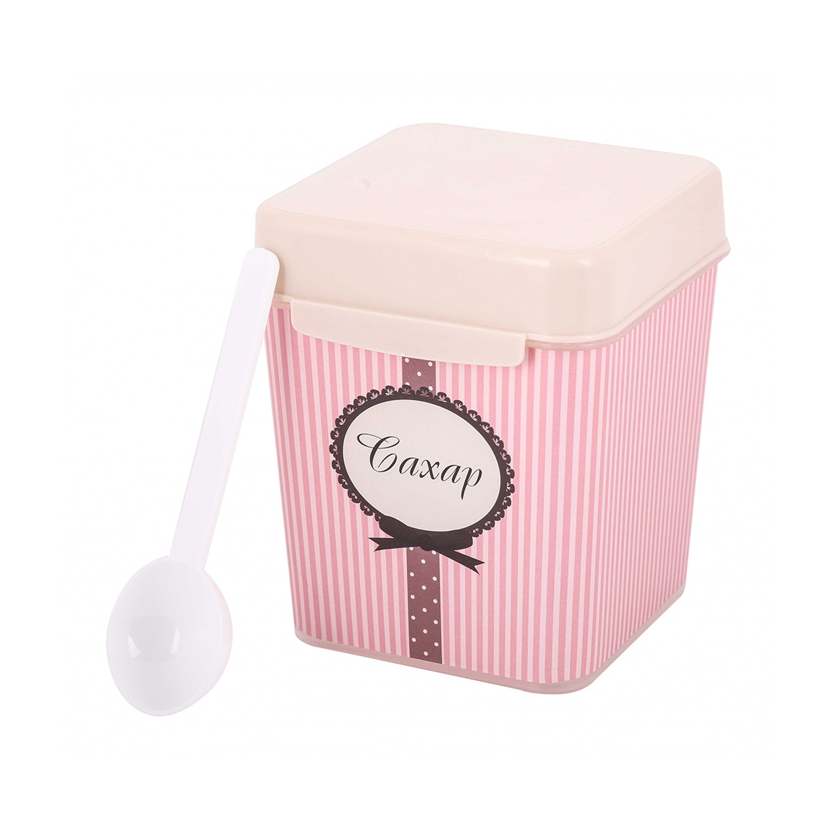 Емкость "уют" 1,2 л (сахар) с ложкой (1/12) "альтернатива" м4822