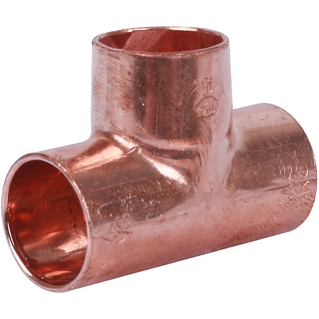 Тройник 15 мм медный равнопроходной под пайку SANHA 1513015