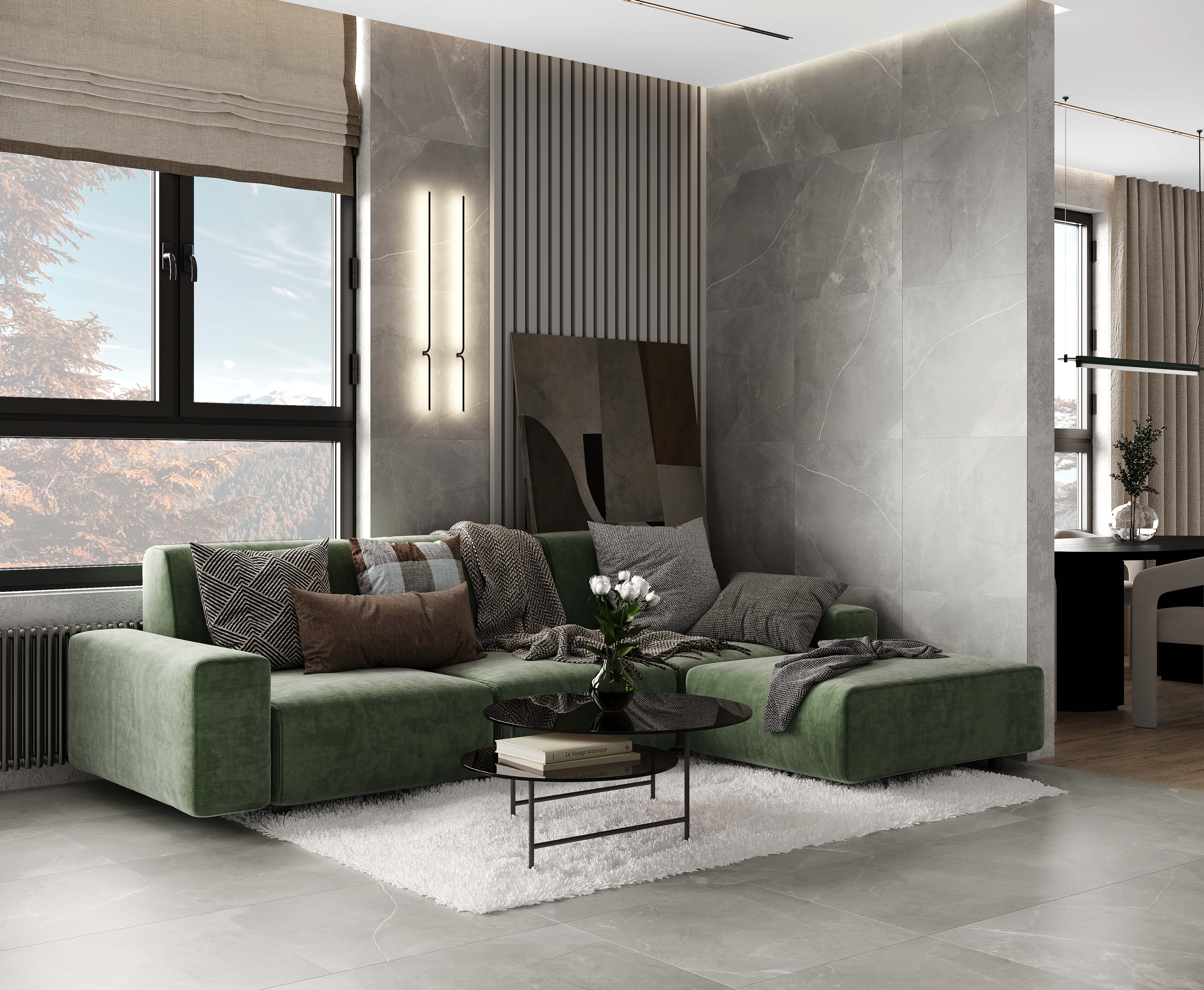 Optima claro керамогранит светло-серый матовый 60x60