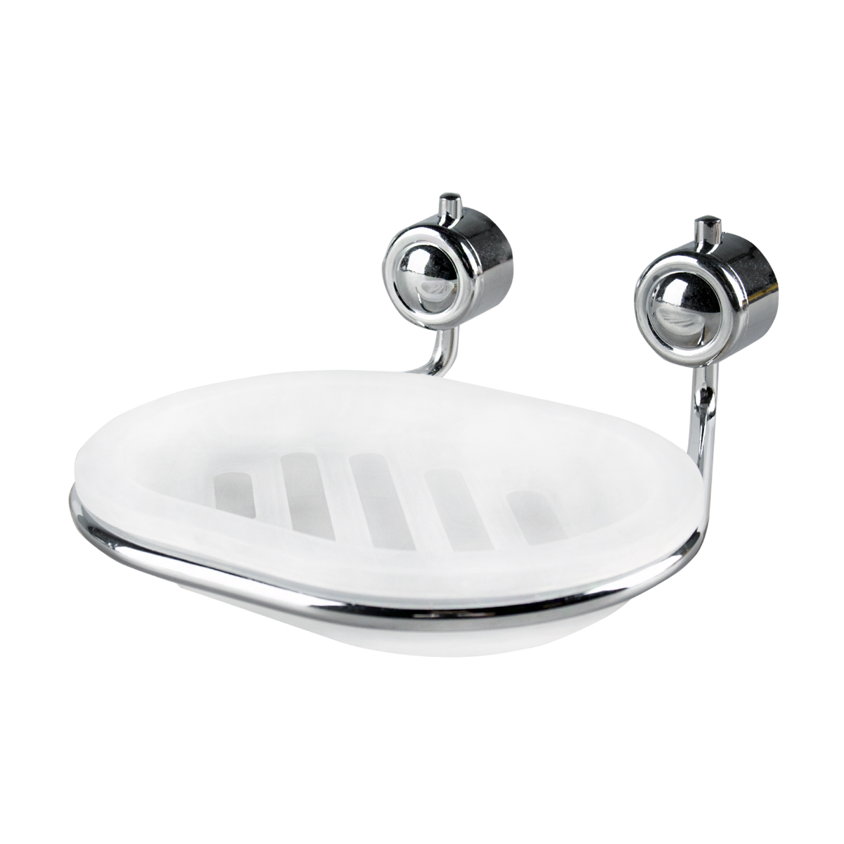 Мыльница металл. хром. + пластик (1/24) "рыжий кот" в0922