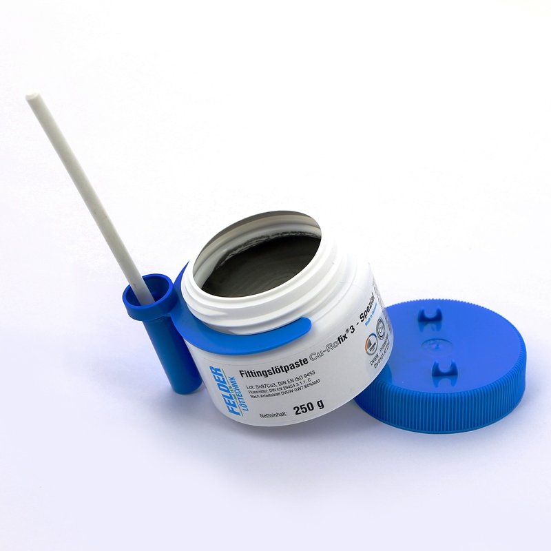 Флюс-паста с добавлением мягкого припоя Cu-Rofix®3-Spezial с держателем для кисточки