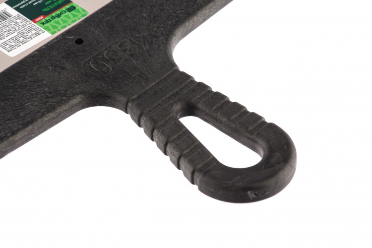 Шпатель из нержавеющей стали, 350 мм, зуб 10 х 10 мм, пластмассовая ручка Сибртех (85507)