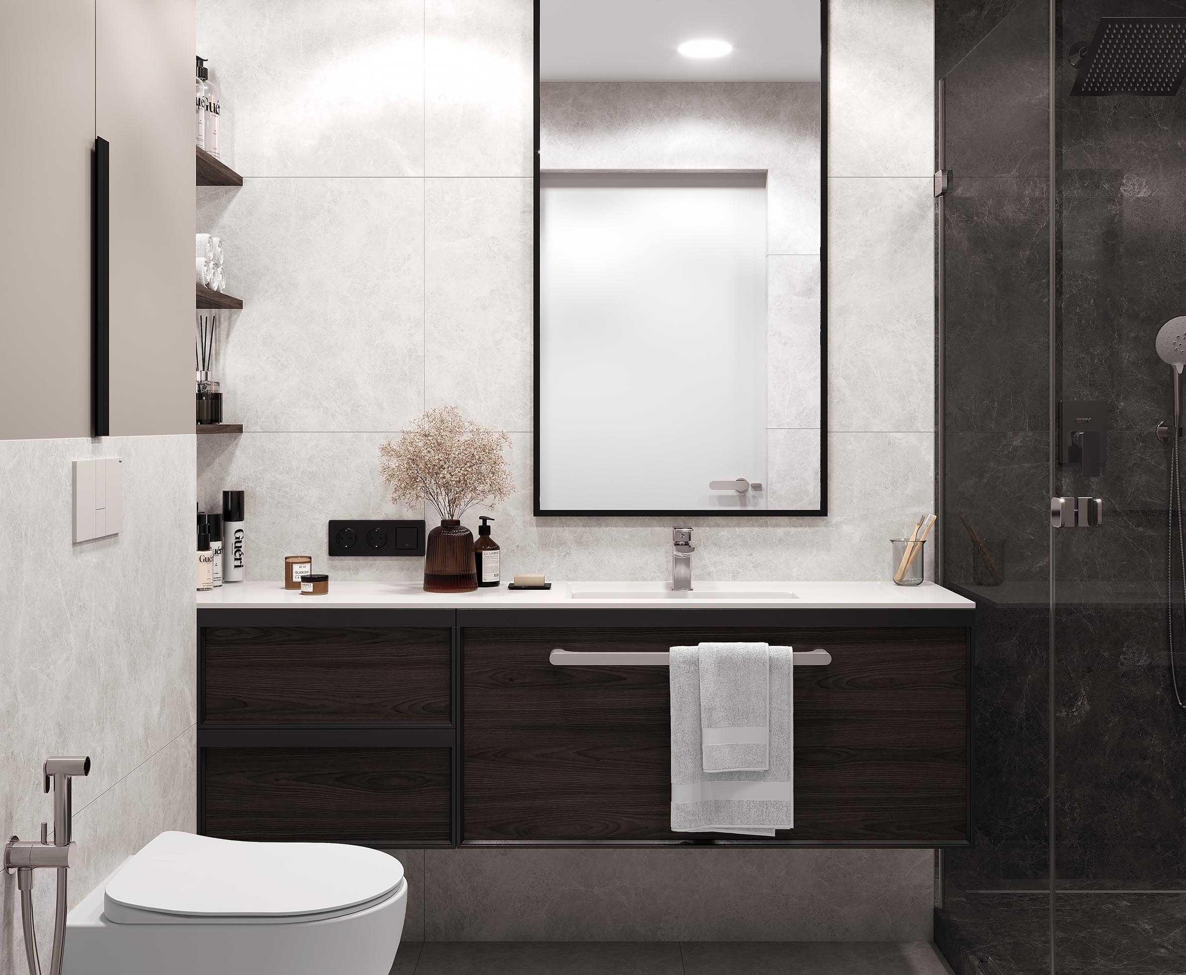 Runa bianco керамогранит светло-серый матовый структурный 60x120