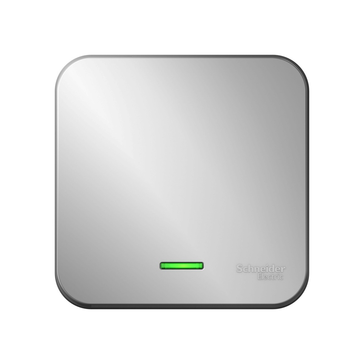 Переключатель открыт. уст. "blanca" 1 кл. с индикатором 10а, алюминий (1/15/30) "schneider"