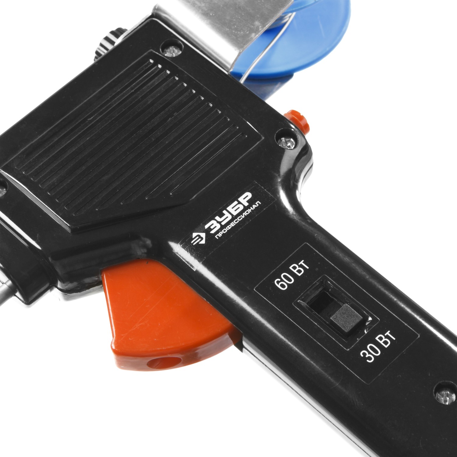 Паяльник ЗУБР ″Профессионал″ с подачей припоя, 2 мощности (30Вт/60Вт), диаметр проволоки припоя от 1 до 3мм