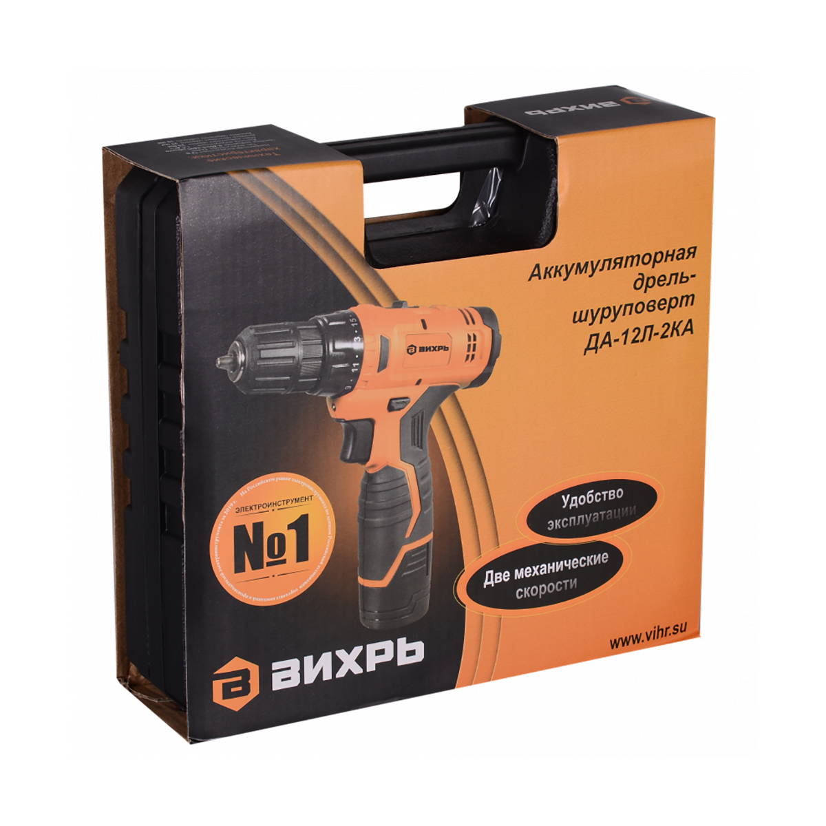 Дрель-шуруповерт аккум. да-12л-2ка (1,5 а/ч) "вихрь"