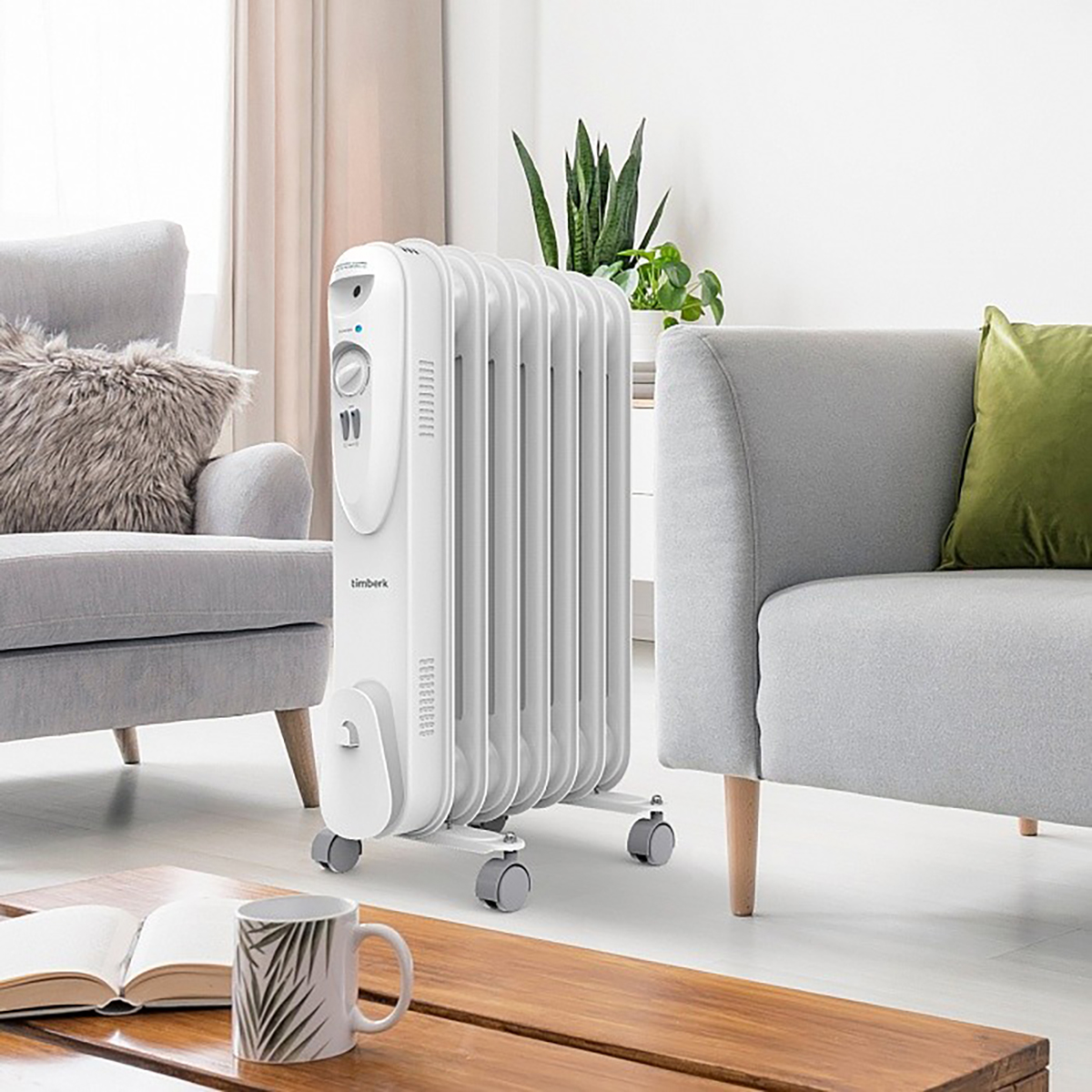 Радиатор масл."compact" tor 21.1005 slx  5 секций 1 квт (1) "timberk"