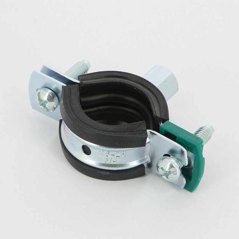 Хомут для труб Walraven KSB2 М8/М10 3/4" ( ⌀ 25-28 мм) шумопоглощающий, EPDM, быстрый замок