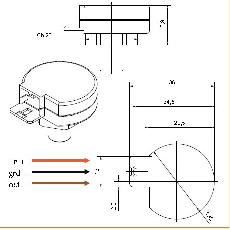 Датчик давления CEME 5230 0-4 bar G3/8"