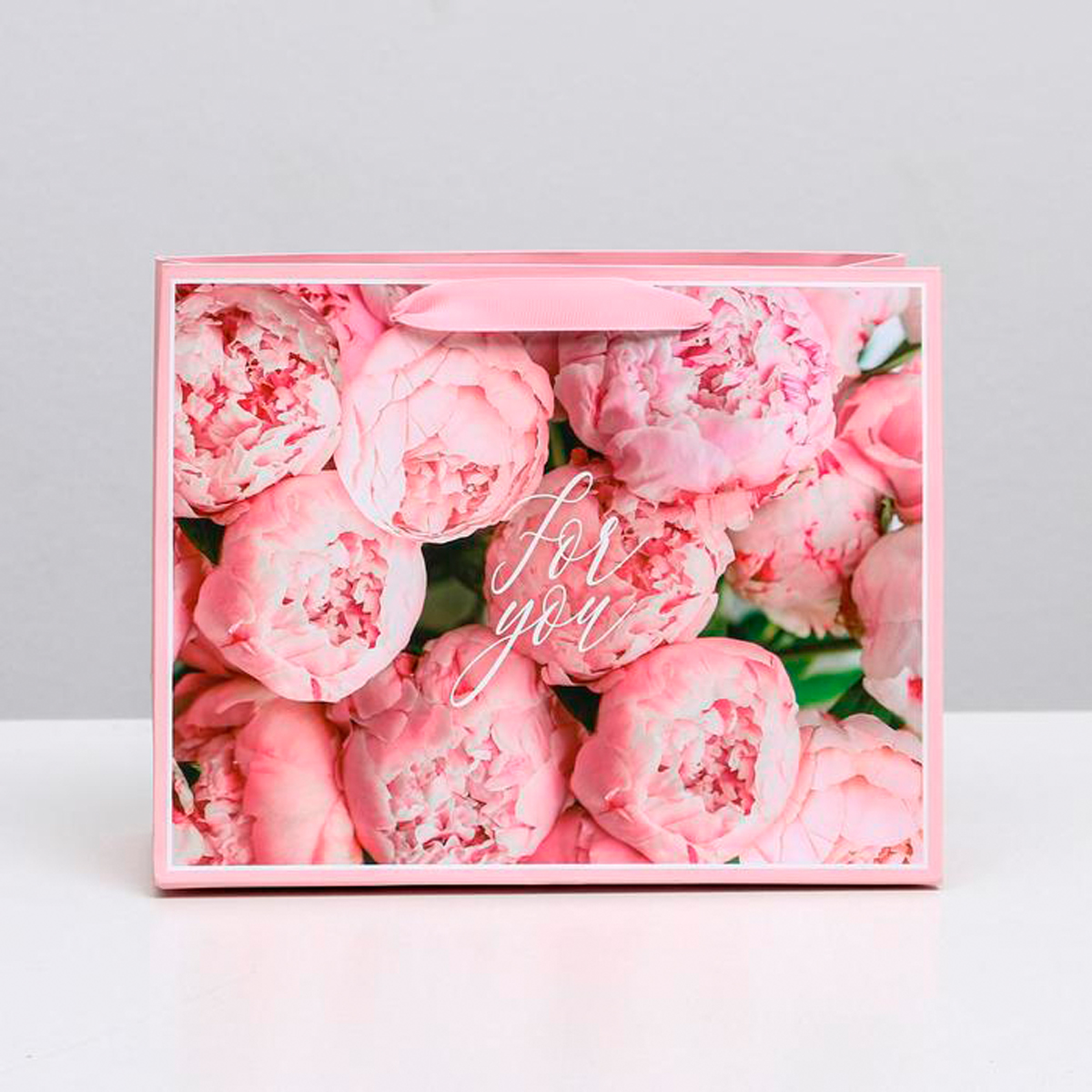 Пакет подарочный ламинир. "for you" 23*18*10 см (1/400) "дарите счастье" 4725091