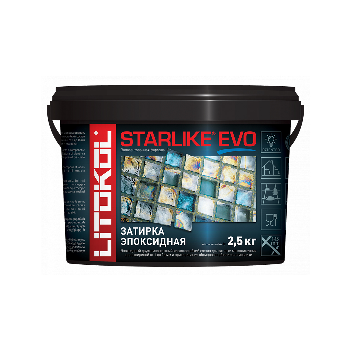 Затирка эпоксидная 2-х комп. "starlike evo" s.225 tabacco, ведро 2,5 кг (1) litokol