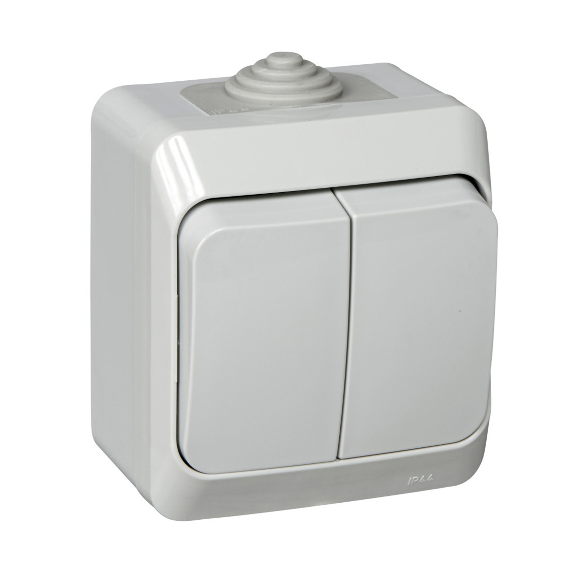 Выключатель открыт. уст. "этюд" ip44 2-х кл. 10а, серый (1/14/112) "schneider"