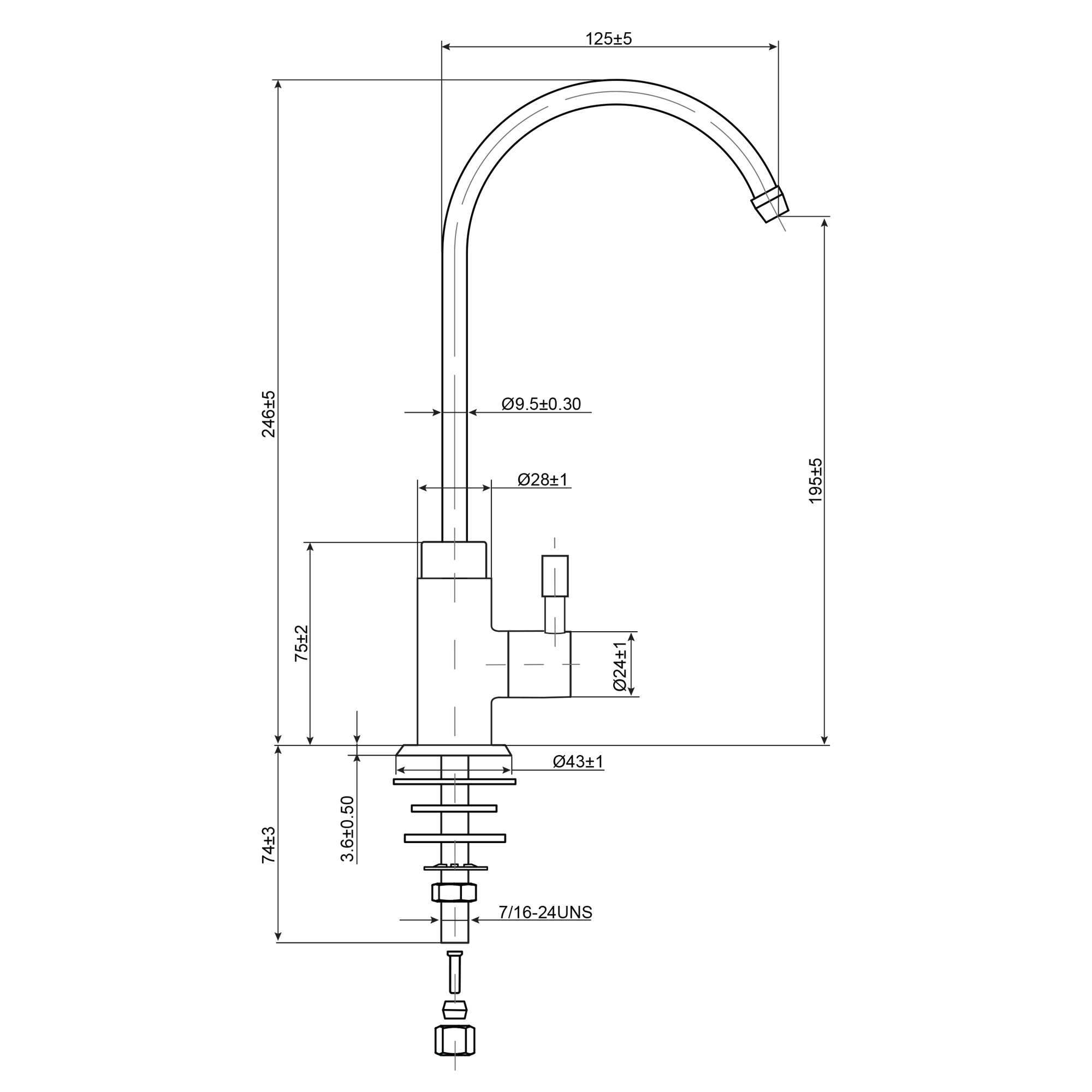 Кран для чистой воды исполнение 6 ГЕЙЗЕР