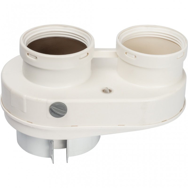 Разделитель коаксиального дымохода STOUT 60 х 100 на 80 х 80 для конденсационных котлов BAXI