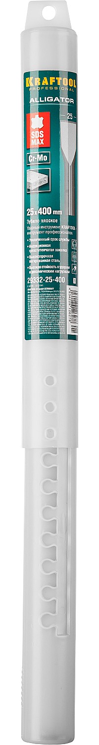 KRAFTOOL ALLIGATOR, 25 х 400 мм, SDS-max, плоское зубило (29332-25-400)