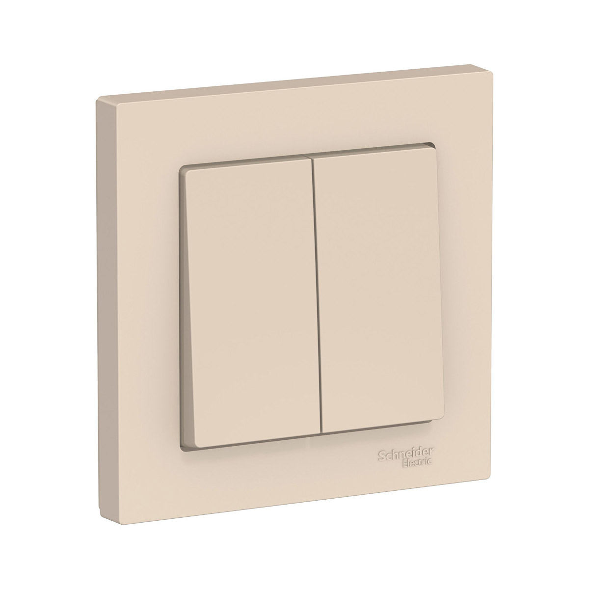 Выключатель "atlasdesign" 2-х кл. 10а, бежевый (1/15/90) "schneider"