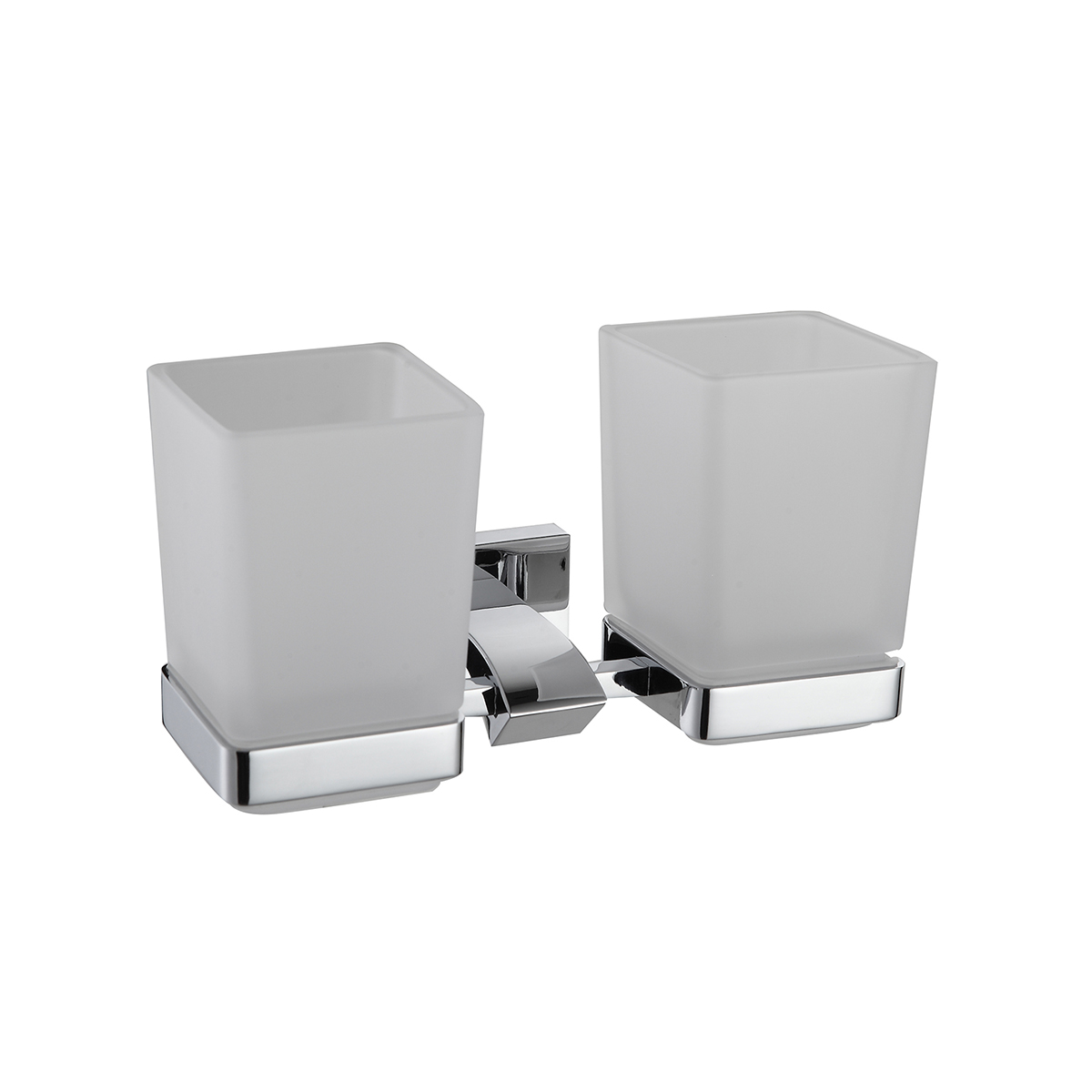 Стаканы для ванной комнаты 2 шт. с держателем g0708, хром (1/16) "gappo"