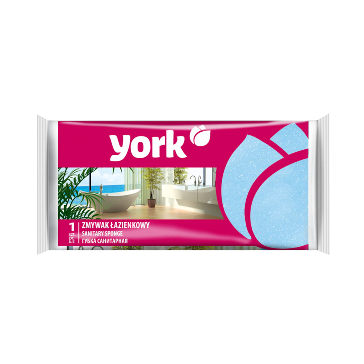 Губка для уборки санитарная (1/30) "york"
