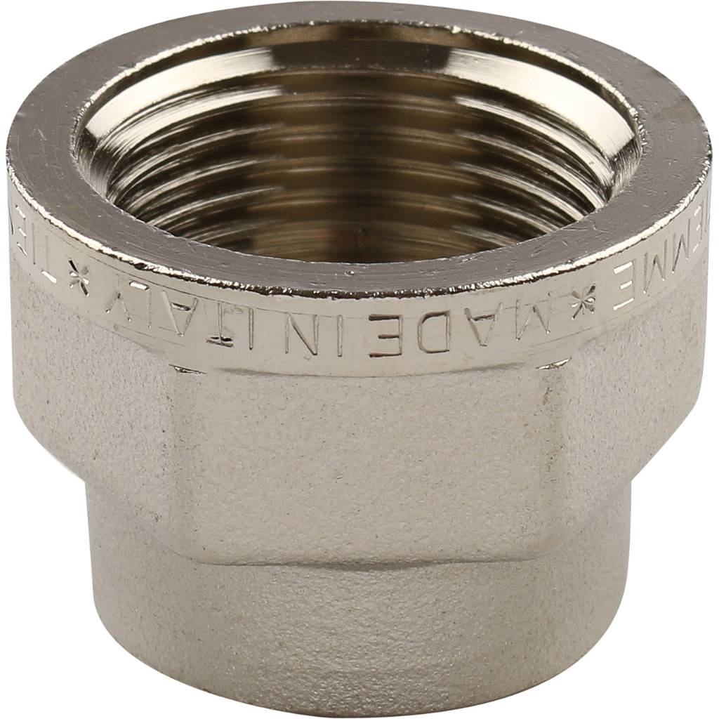 Муфта резьбовая ВР 3/4" x 1/2" никель TIEMME