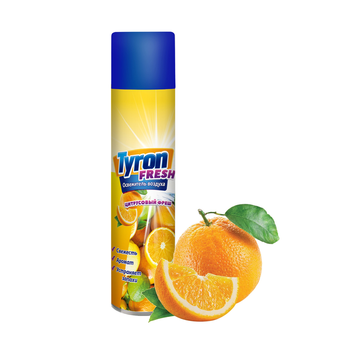 Освежитель воздуха "цитрусовый фреш" 300 мл (1/24) "tyron"